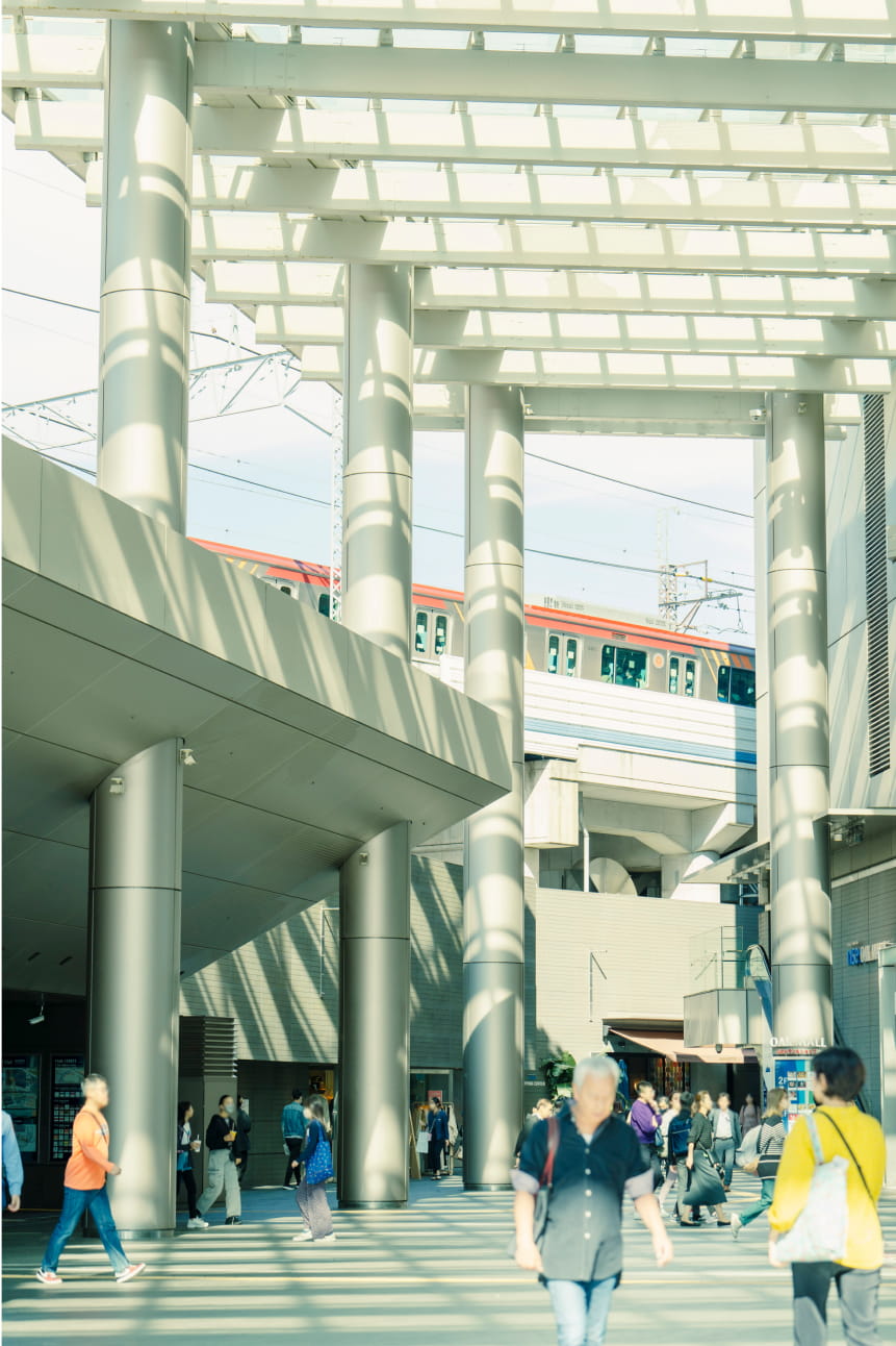 駅前の風景